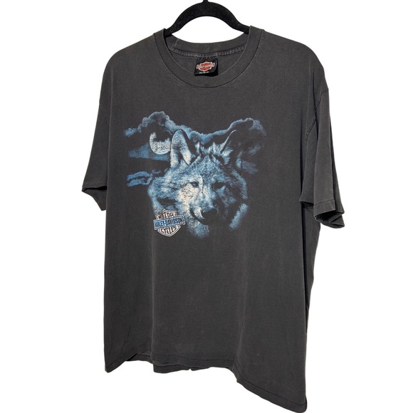 Harley-Davidson Other - VTG‎ Harley Davidson Wolf Moon T-Shirt Dick Farmers Orlando FL Size Large
